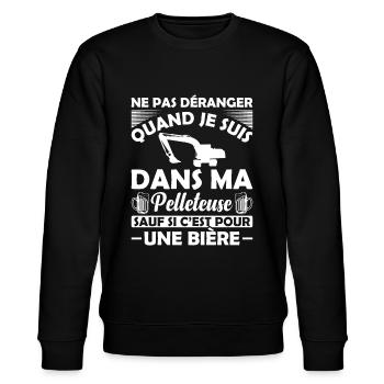 Pelleteuse Et Bière - Sweat bio CHANGER Stanley/Stella Unisexe - noir - Devant - Nik (191cm) & Marisol (170cm)
