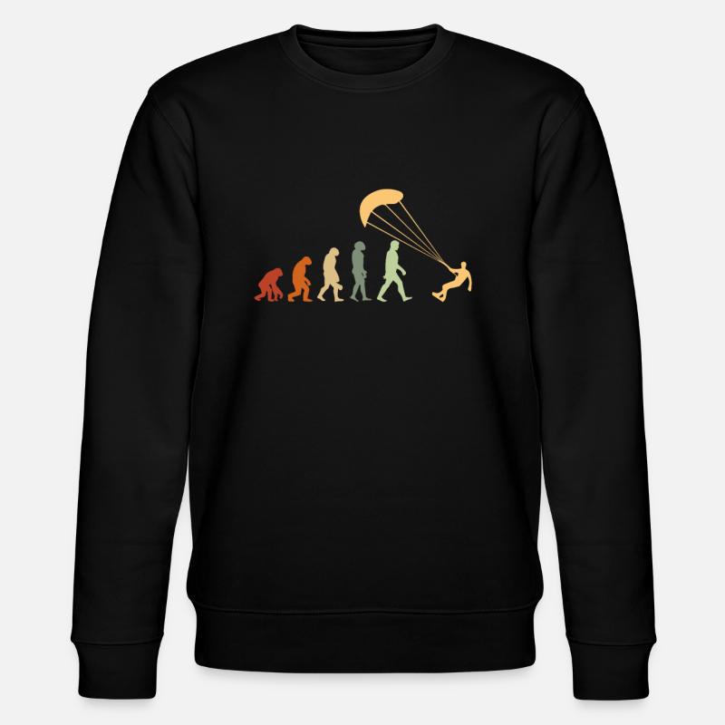 Evolution des Drachens - Stanley/Stella Unisex Bio-Sweatshirt CHANGER  - Schwarz