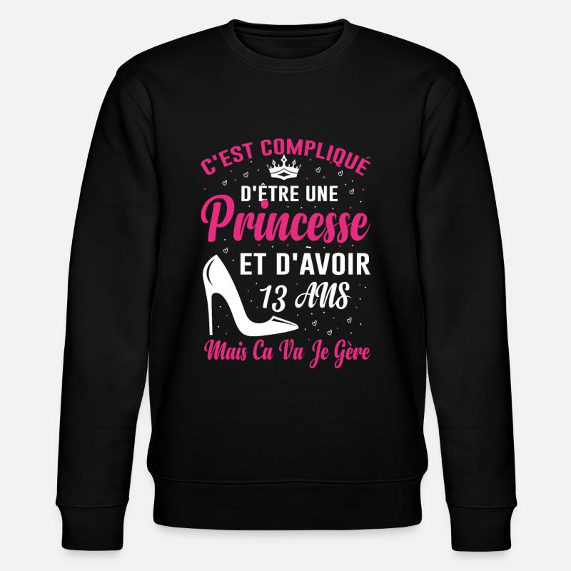 princesse 13 ans - Sweat bio CHANGER Stanley/Stella Unisexe - noir