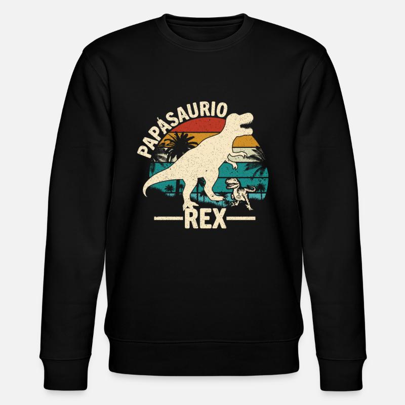 Papàsaurio Rex - Stanley/Stella CHANGER Unisex Organic Sweatshirt - black