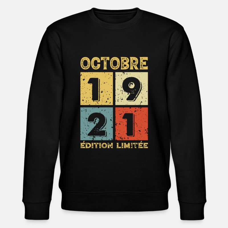 Octobre 1921 Édition Limitée - Sweat bio CHANGER Stanley/Stella Unisexe - noir