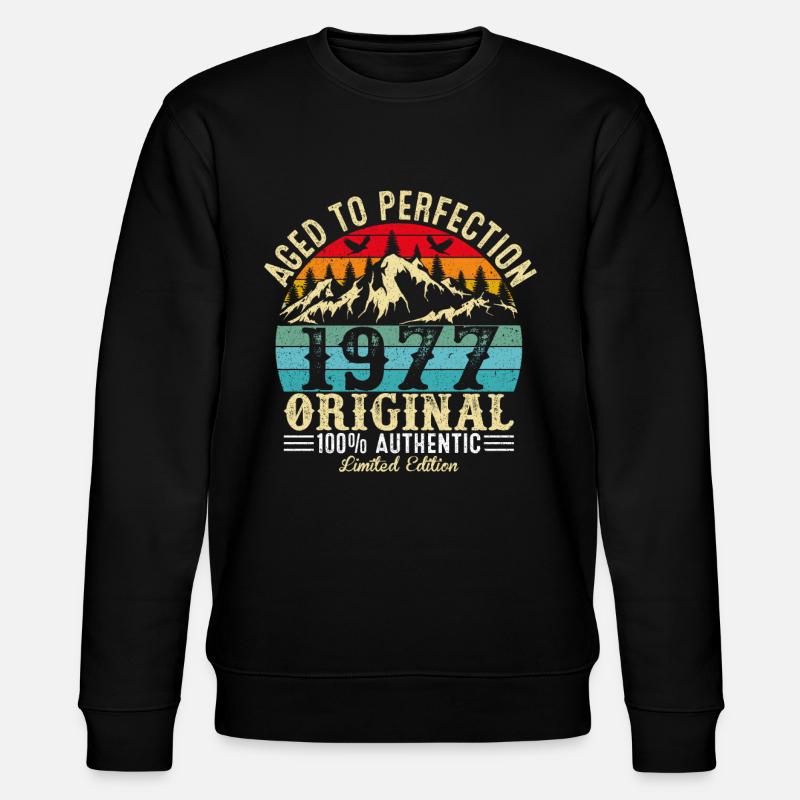 Perfekt gealtert 1977 Original - Stanley/Stella Unisex Bio-Sweatshirt CHANGER  - Schwarz