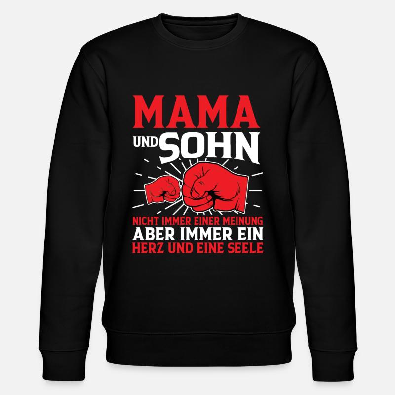 Mama Und Sohn - Stanley/Stella Unisex Bio-Sweatshirt CHANGER  - Schwarz