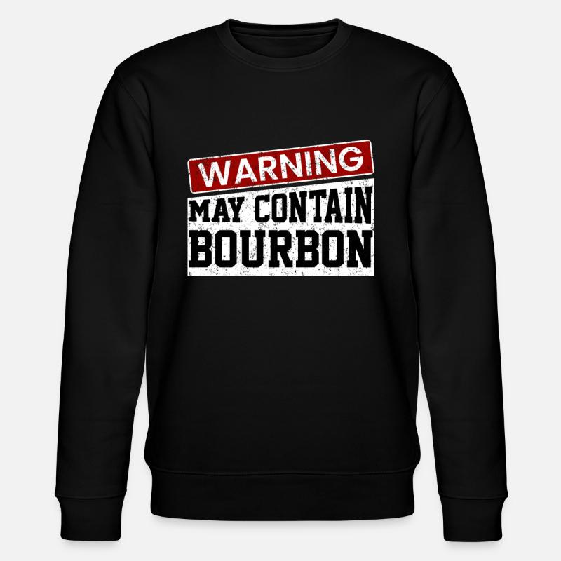 Warnung kann Bourbon enthalten - Stanley/Stella Unisex Bio-Sweatshirt CHANGER - Schwarz