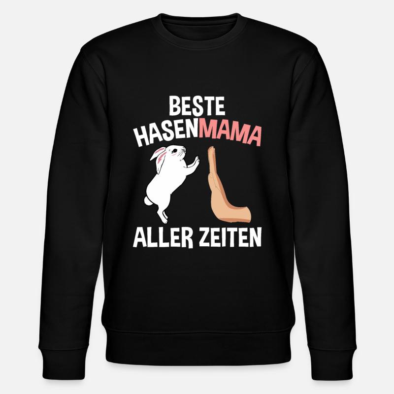 Beste Hasen Mama Aller Zeiten - Stanley/Stella Unisex Bio-Sweatshirt CHANGER - Schwarz