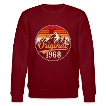 Ursprünglich 1968 - Stanley/Stella Unisex Bio-Sweatshirt CHANGER  - Burgunderrot - Vorne - Nik (191cm) & Marisol (170cm)