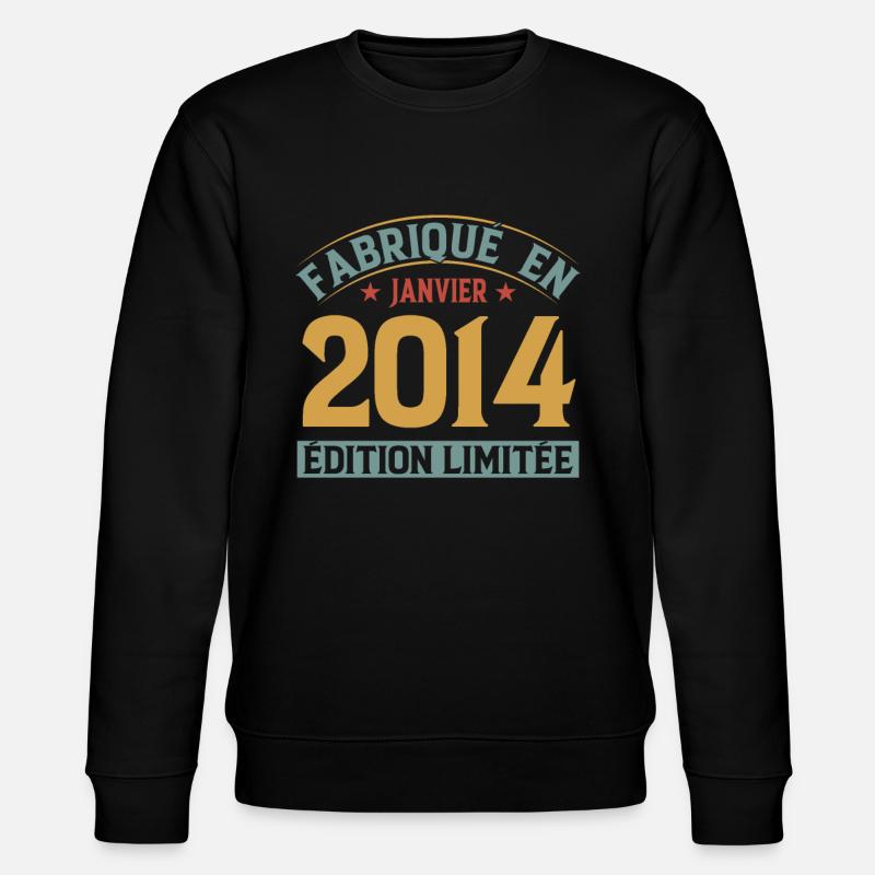 Fabriqué En Janvier 2014 Édition Limitée - Sweat bio CHANGER Stanley/Stella Unisexe - noir