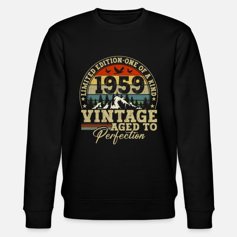 1959 Vintage bis zur Perfektion gereift - Stanley/Stella Unisex Bio-Sweatshirt CHANGER - Schwarz