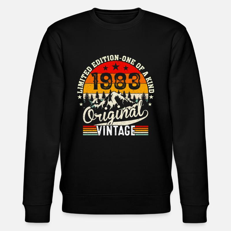 1983 Millésime original - Sweat bio CHANGER Stanley/Stella Unisexe - noir