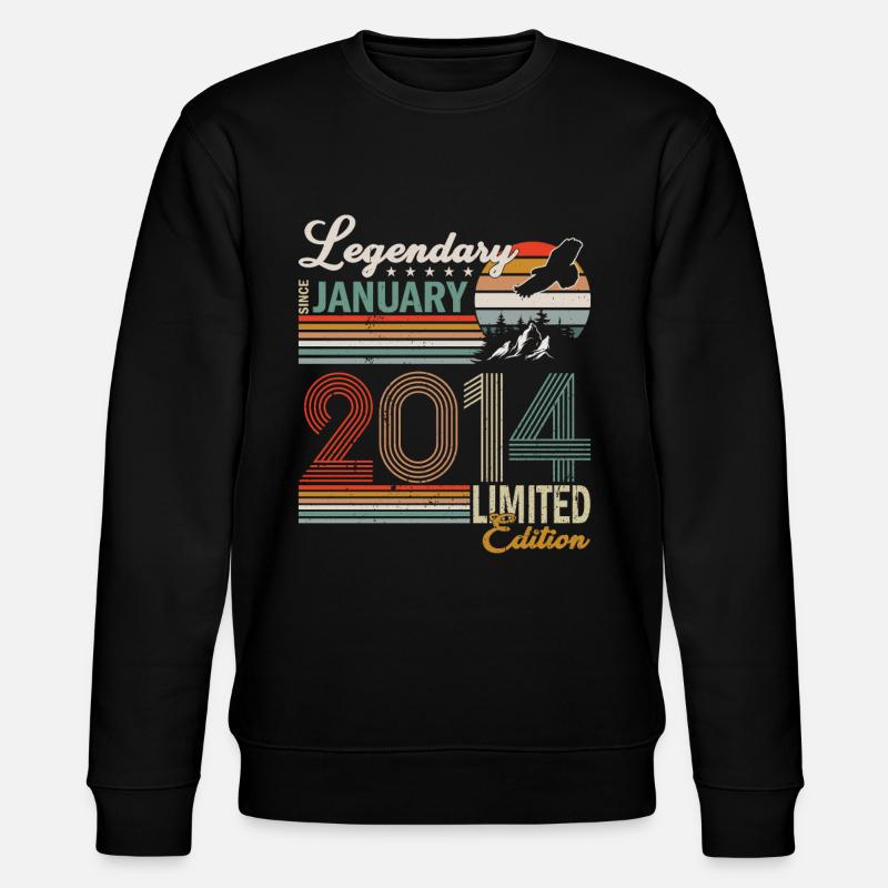 Legendär seit Januar 2014 - Stanley/Stella Unisex Bio-Sweatshirt CHANGER  - Schwarz