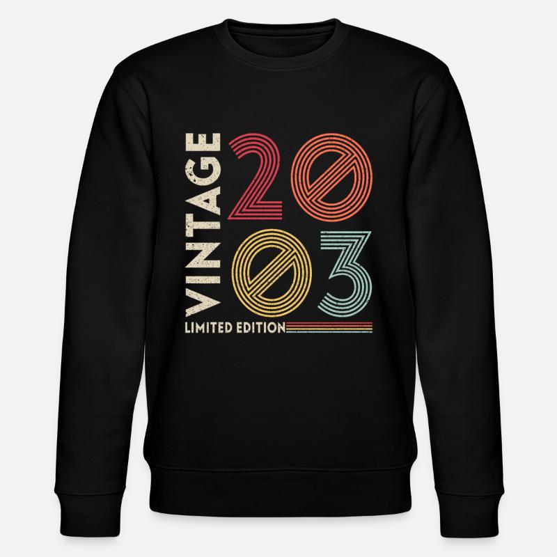 Millésime 2003 Anniversaire - Sweat bio CHANGER Stanley/Stella Unisexe - noir