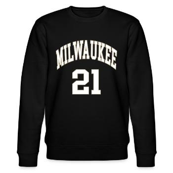 Milwaukee 21 - Stanley/Stella Unisex Bio-Sweatshirt CHANGER  - Schwarz - Vorne - Nik (191cm) & Marisol (170cm)
