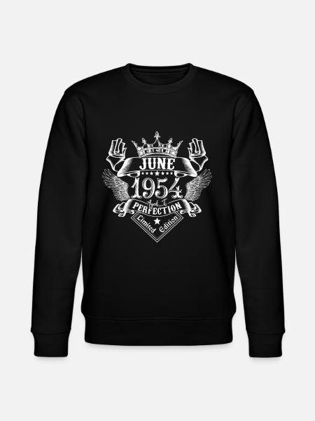 June 1954 | June 1954 anniversary 1954 - Stanley/Stella CHANGER Unisex Organic Sweatshirt - black