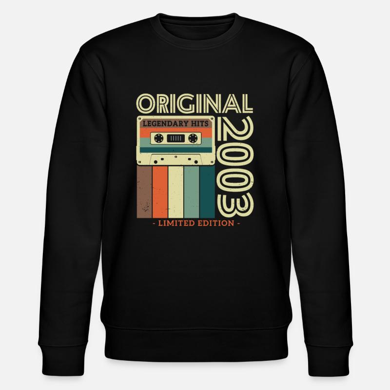 Cadeau d’anniversaire né en 2003 - Sweat bio CHANGER Stanley/Stella Unisexe - noir