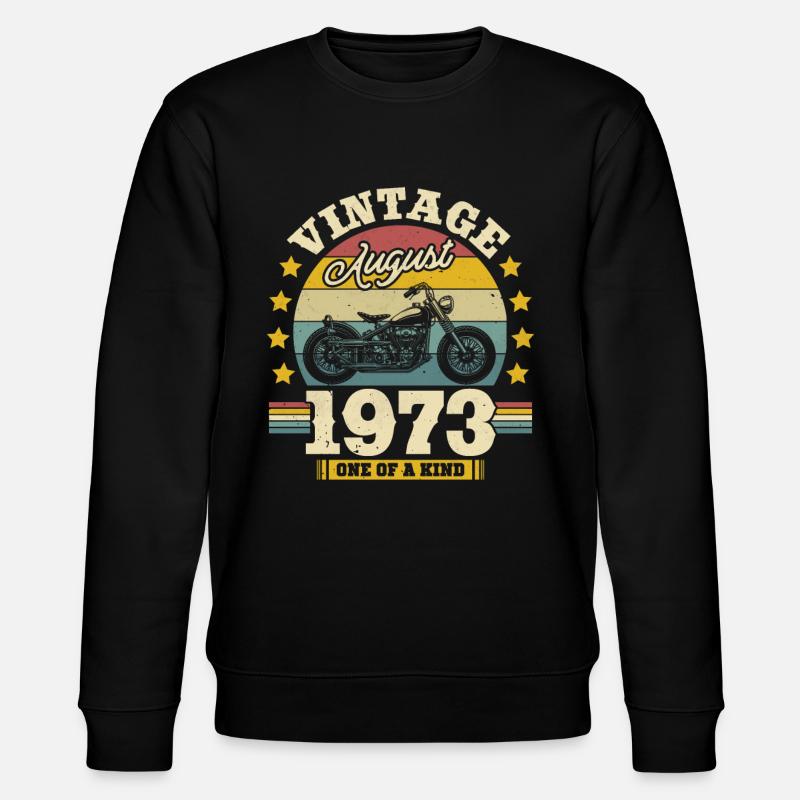 Birthday Gift August 1973 - Stanley/Stella CHANGER Unisex Organic Sweatshirt - black