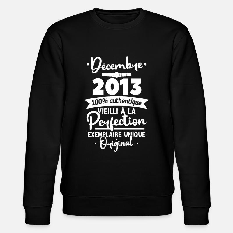 Décembre 2013 - 10 Ans - Sweat bio CHANGER Stanley/Stella Unisexe - noir