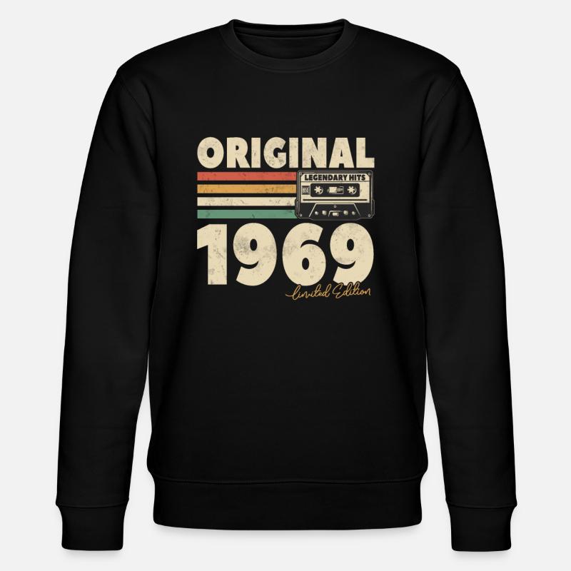 Original 1969er Legendenhits - Stanley/Stella Unisex Bio-Sweatshirt CHANGER  - Schwarz