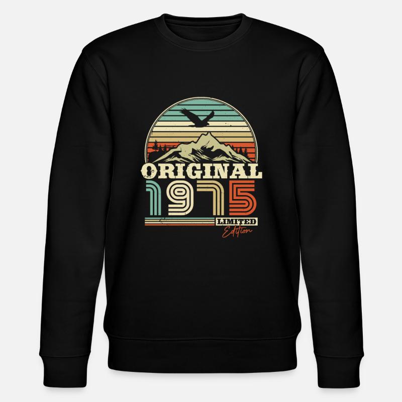 Retro '75 Celebration - Stanley/Stella Unisex Bio-Sweatshirt CHANGER  - Schwarz