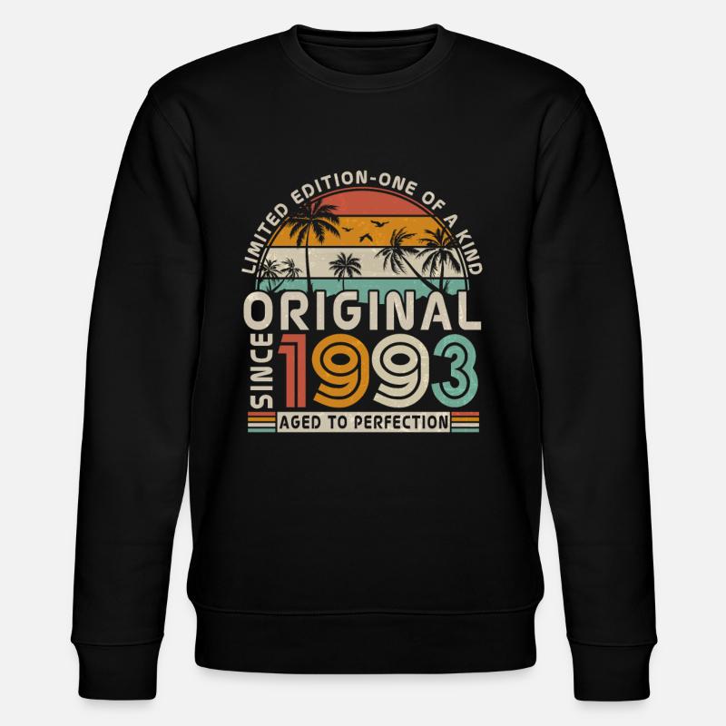 1993 Jubiläum, Retro-Geschenk - Stanley/Stella Unisex Bio-Sweatshirt CHANGER  - Schwarz