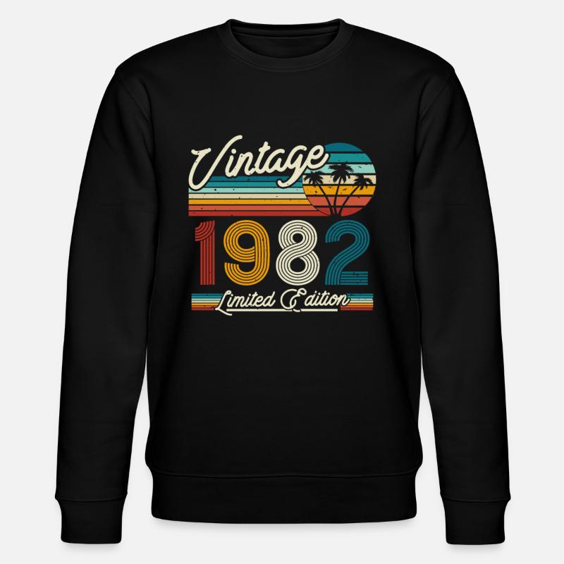 Idée cadeau millésime 1982 - Sweat bio CHANGER Stanley/Stella Unisexe - noir