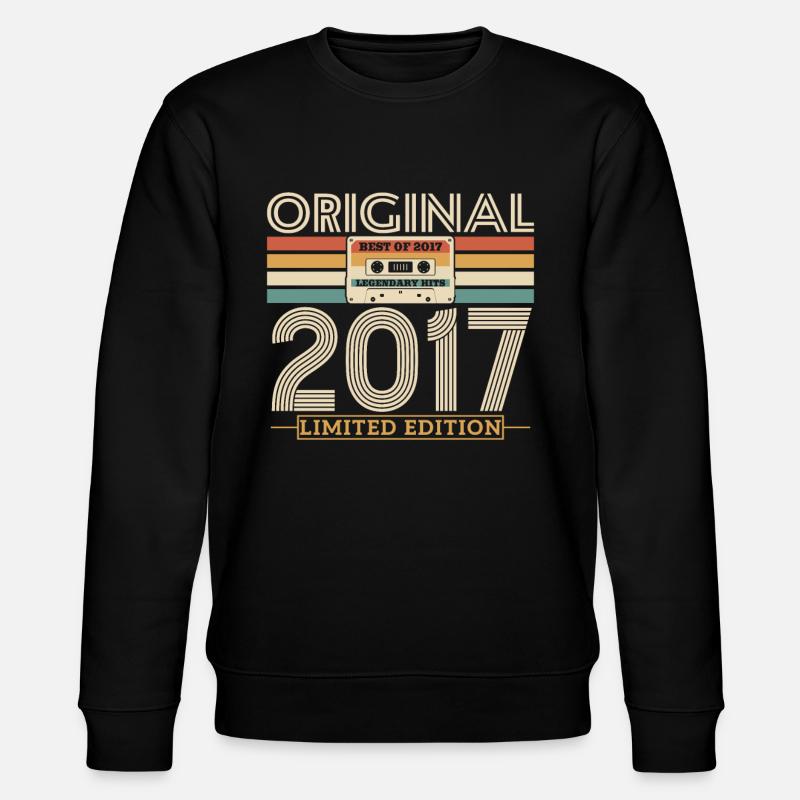 Legendär 2017 Geboren - Stanley/Stella Unisex Bio-Sweatshirt CHANGER  - Schwarz