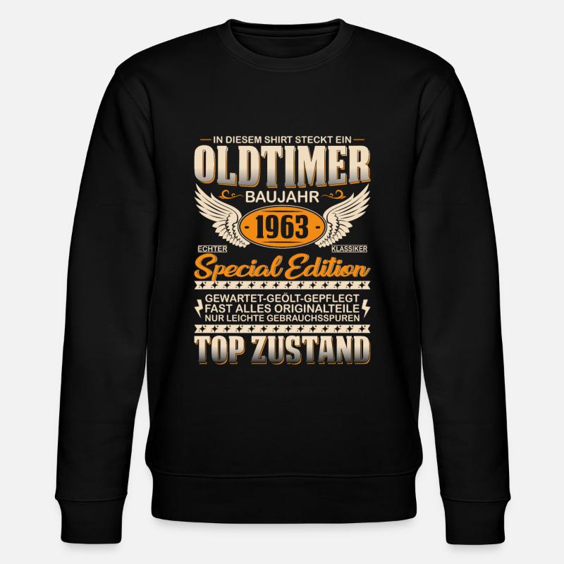 Legendäres 1963 - Stanley/Stella Unisex Bio-Sweatshirt CHANGER  - Schwarz