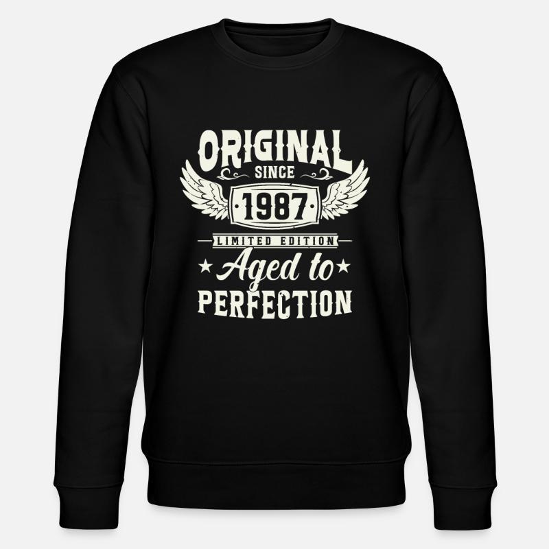Millésime 1987 Cadeau d’anniversaire - Sweat bio CHANGER Stanley/Stella Unisexe - noir