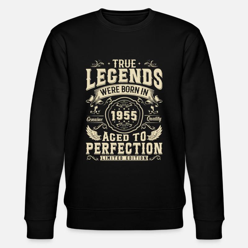 1955 - Legend Year - Stanley/Stella CHANGER Unisex Organic Sweatshirt - black