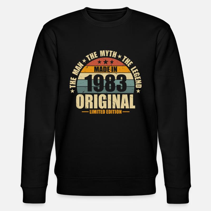 1983 Legend, 40/41 Years Old - Stanley/Stella CHANGER Unisex Organic Sweatshirt - black