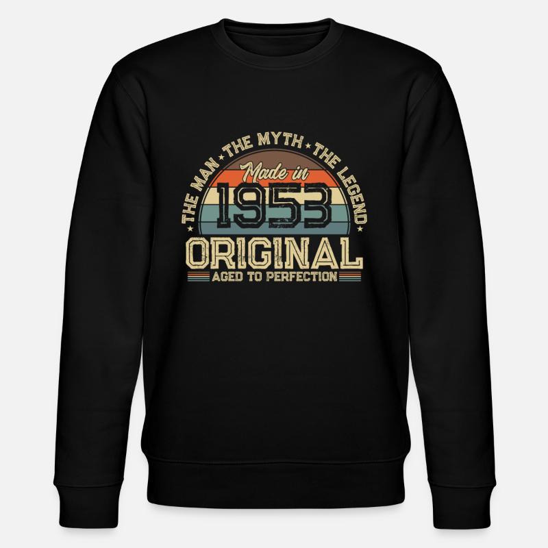 Legendary Birthday Boy '53 - Stanley/Stella CHANGER Unisex Organic Sweatshirt - black
