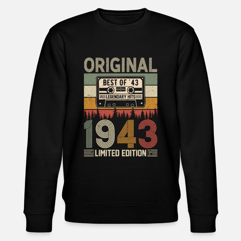 1943 Klassiker - Stanley/Stella Unisex Bio-Sweatshirt CHANGER  - Schwarz