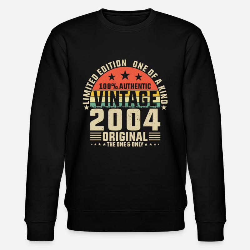 2004 - Millésime Naissance - Sweat bio CHANGER Stanley/Stella Unisexe - noir
