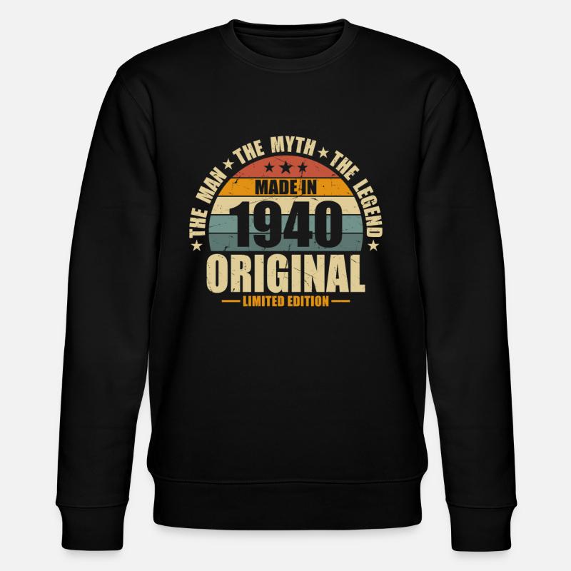 Anniversaire de 1940 - Sweat bio CHANGER Stanley/Stella Unisexe - noir