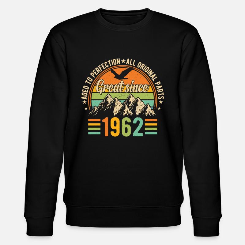 1962 - A legendary year - Stanley/Stella CHANGER Unisex Organic Sweatshirt - black