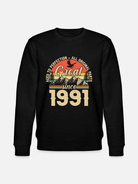 1991 - Un millésime Millésime - Sweat bio CHANGER Stanley/Stella Unisexe - noir
