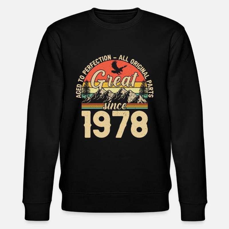 1978 - Un millésime - Sweat bio CHANGER Stanley/Stella Unisexe - noir