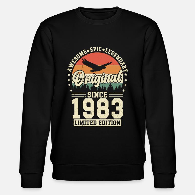 1983 - Zeitlose Eleganz - Stanley/Stella Unisex Bio-Sweatshirt CHANGER  - Schwarz