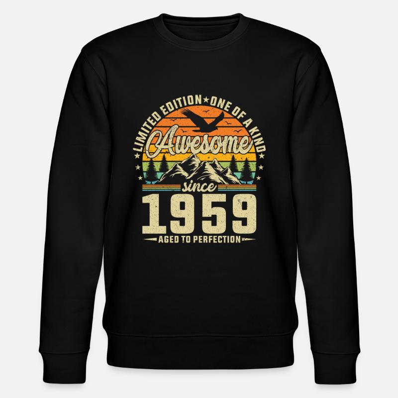 65e anniversaire Millésime 1959 - Sweat bio CHANGER Stanley/Stella Unisexe - noir