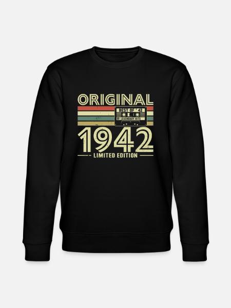 Millésime 1942 Anniversaire - Sweat bio CHANGER Stanley/Stella Unisexe - noir