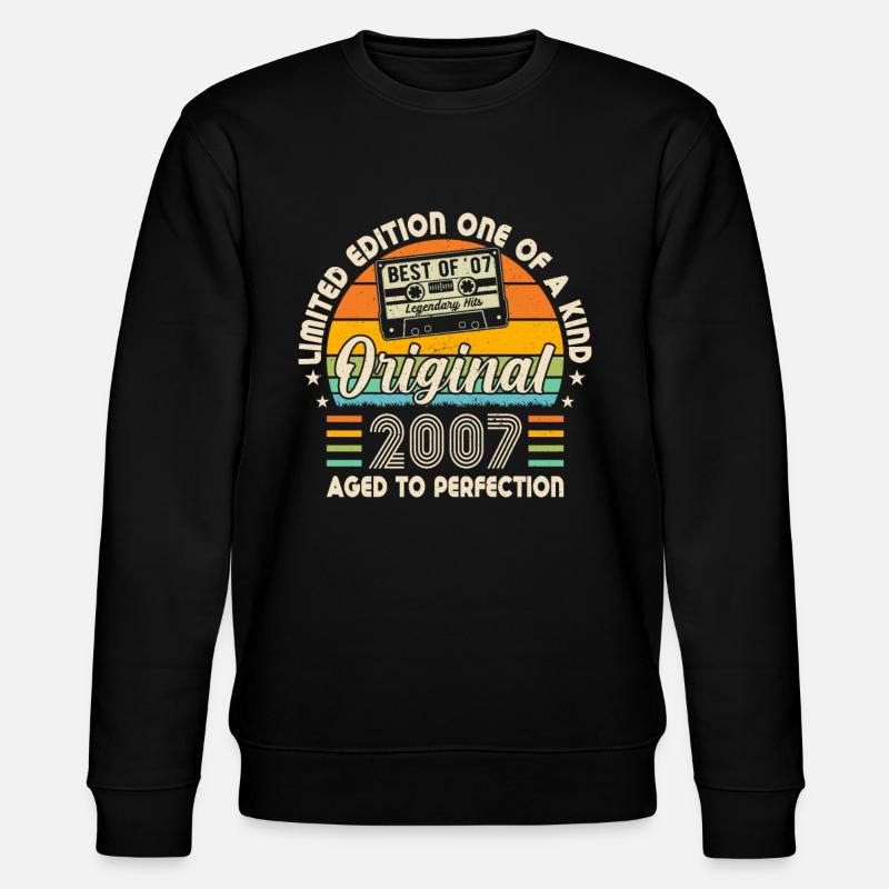 Legendäres Geburtsjahr 2007 - Stanley/Stella Unisex Bio-Sweatshirt CHANGER  - Schwarz