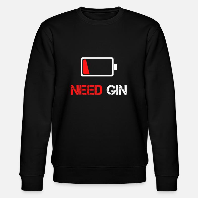 NEED GIN - Stanley/Stella CHANGER Unisex Organic Sweatshirt - black