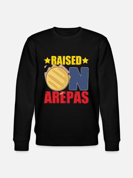 Raised On Arepas - Stanley/Stella CHANGER Unisex Organic Sweatshirt - black