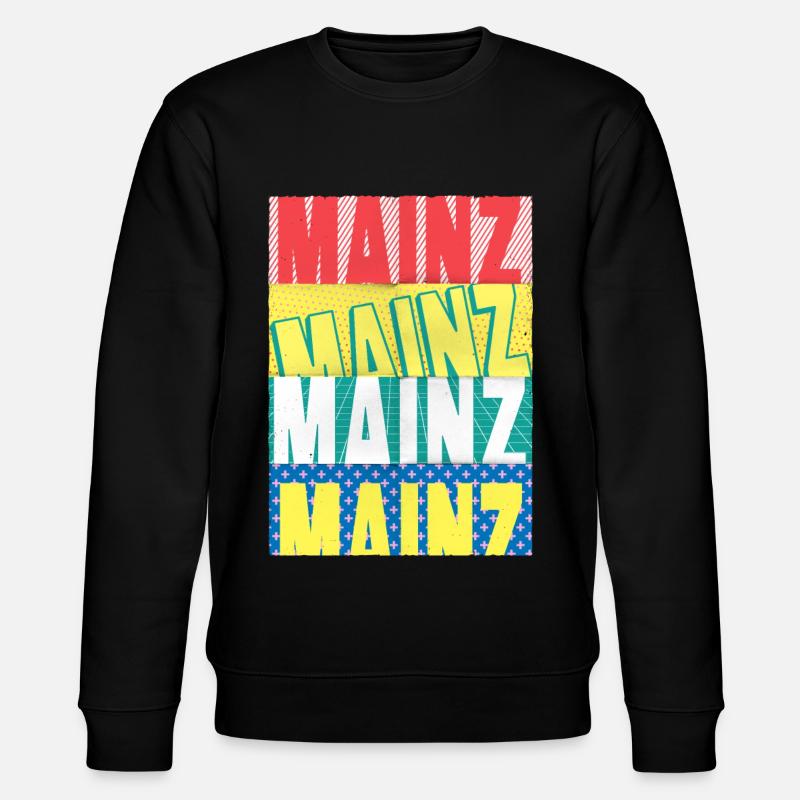 Mainz Germany City Font Skyline - Stanley/Stella CHANGER Unisex Organic Sweatshirt - black