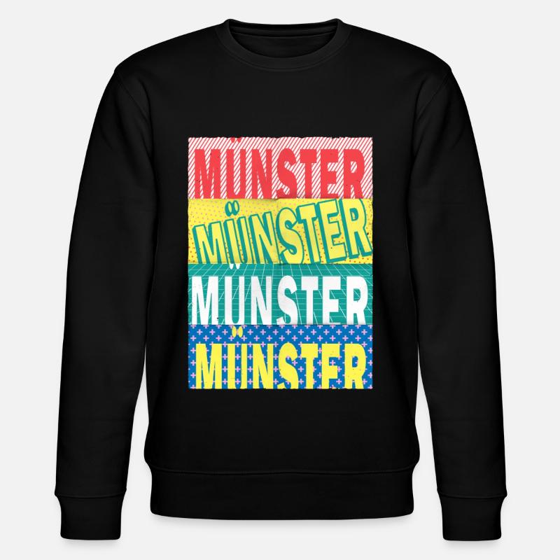 Münster Germany City Font Skyline - Sweat bio CHANGER Stanley/Stella Unisexe - noir