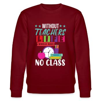Teaching Class - Stanley/Stella CHANGER Unisex Organic Sweatshirt - burgundy - Front - Nik (191cm) & Marisol (170cm)