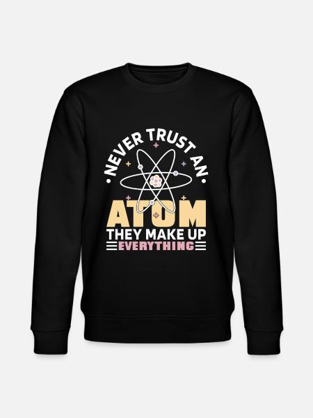 Funny Atom Science Chemistry - Stanley/Stella CHANGER Unisex Organic Sweatshirt - black
