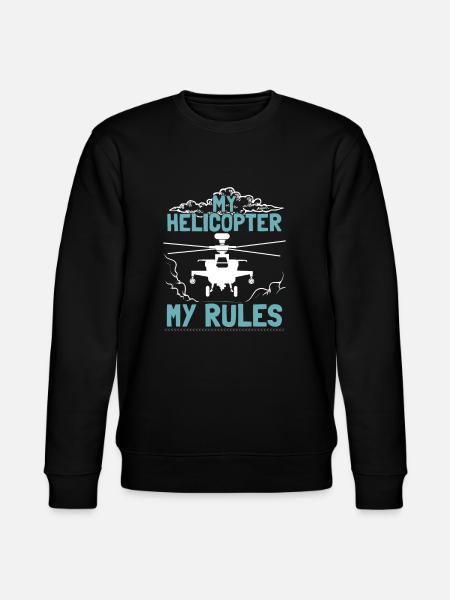 Aviation Flying Helicopter Pilot - Stanley/Stella CHANGER Unisex Organic Sweatshirt - black