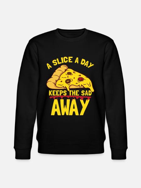 Funny Pizza Quote - Stanley/Stella CHANGER Unisex Organic Sweatshirt - black