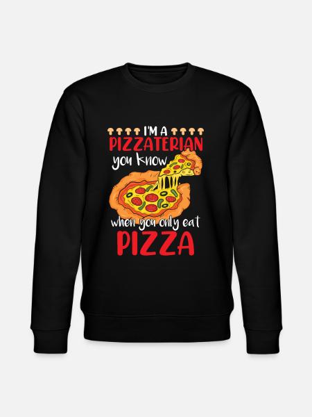 Pizza Lover - Stanley/Stella CHANGER Unisex Organic Sweatshirt - black