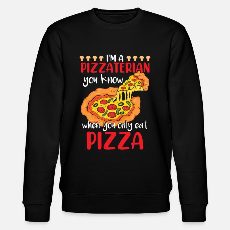 Pizza-Liebhaber - Stanley/Stella Unisex Bio-Sweatshirt CHANGER  - Schwarz